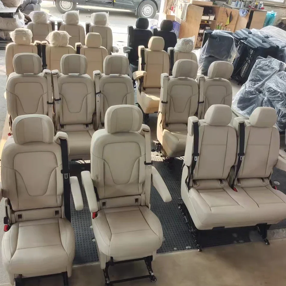 Wholesale Factory Cheapest Auto Seat Beige and Black leather Car armrest Original Van Seat for Mercedes Benz V250 and V class