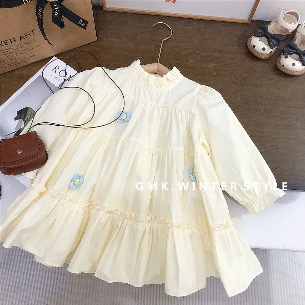 Dress Princess New Spring Autumn Grils Children New Long Sleeves Korean Loose Casual Fashionable Sweet Cute Comfortable