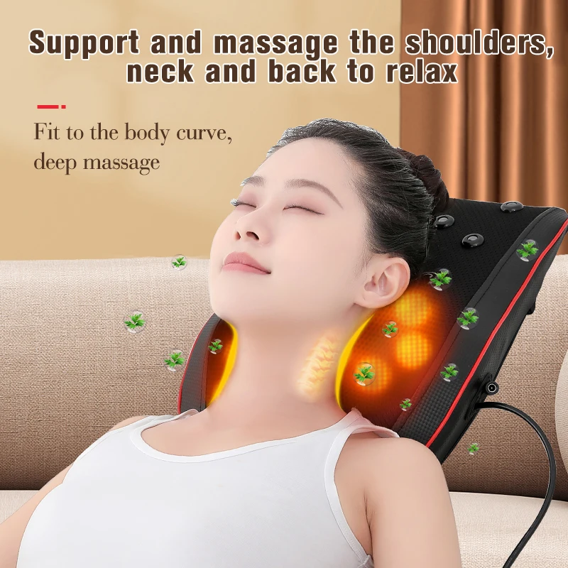 Portable Neck Waist Massager Electric Muscle Heating Relaxation Massager Whole Body Massage To Relieve Muscle Soreness Vehicular - Image 3