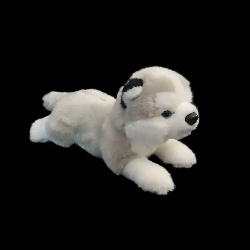 

Supersoft Husky Plush Toys A Cute Little Dog in A Prone Pose Doll Lifelike Animals Simulation Stuffed Doll Kawaii Toy Gifts