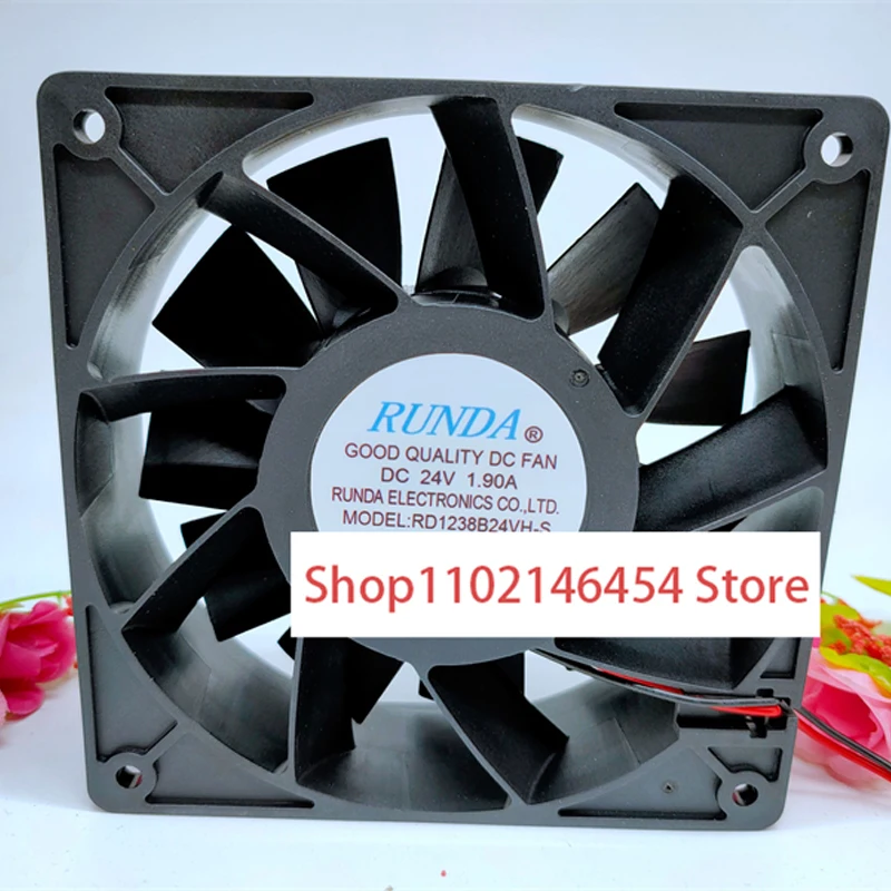 1PC FOR RUNDA RD1238B24VH-S DC 24V 1.90A 120x120x38mm 2-Wire Inverter welding machine Cooling Fan