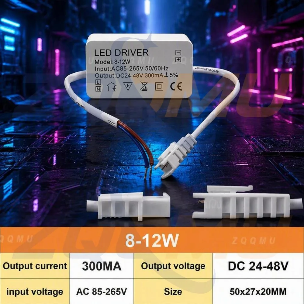 AC 85-265V LED Driver 3-5W 4-7W 8-12W 12-18W 18-25W 20W 300mA 600mA LED Transformer Power Supply Constant Current for Ceiling
