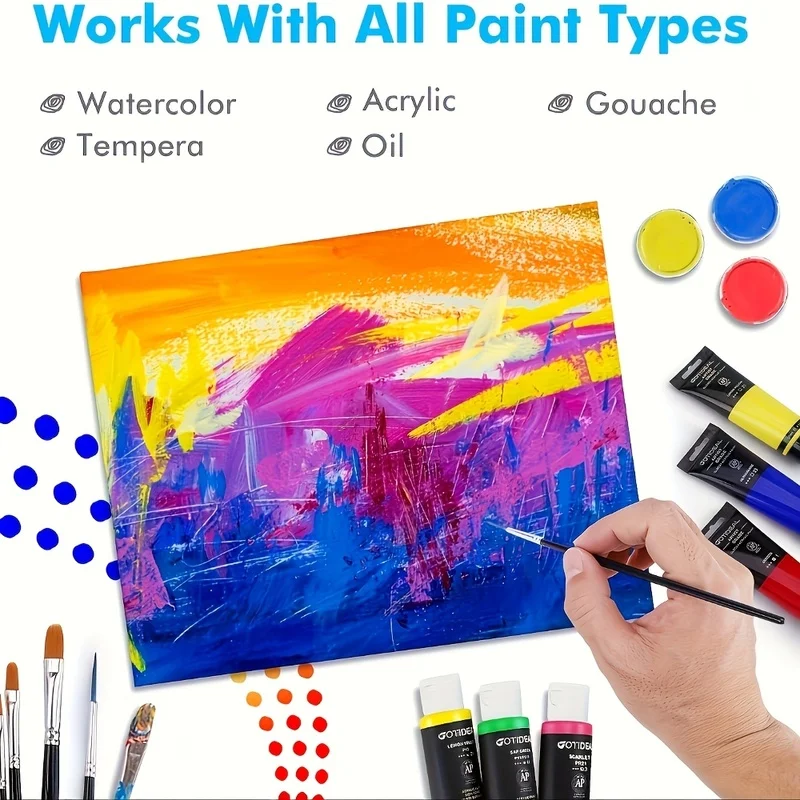 6PCS Drawing Board and Easel Set Including 6 drawing boards and 6 portable wooden tabletop easels Adjustable foldable mini disp