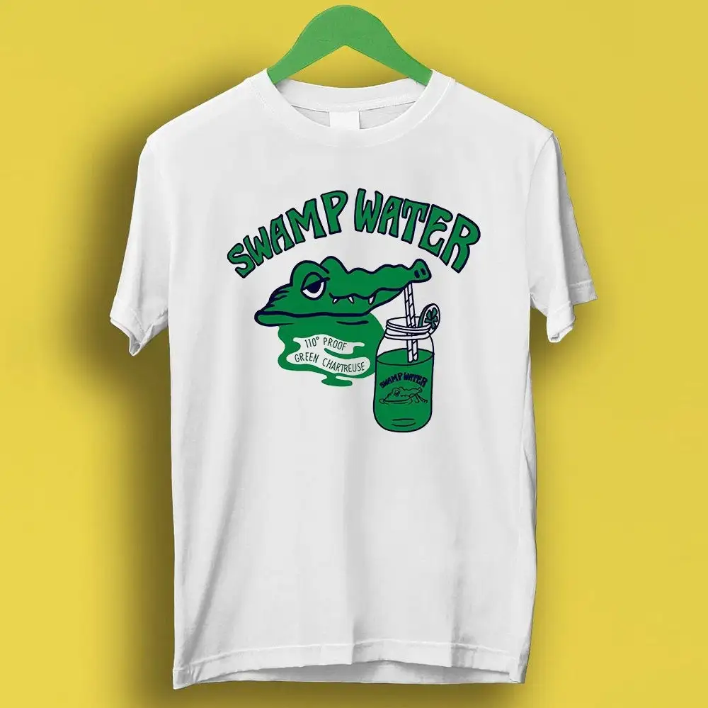 Swamp Water Punk Rock Cartoon Alligator Meme Funny T Shirt Style Gamer Cult Music P320