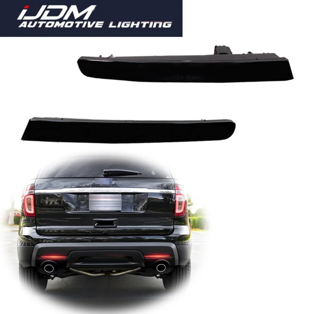 

Red LED Car Rear Bumper Reflectors Lights For Ford Explorer 2011 2012 2013 2014 2015 Rear Fog Light Tail/Brake Light Stop Light