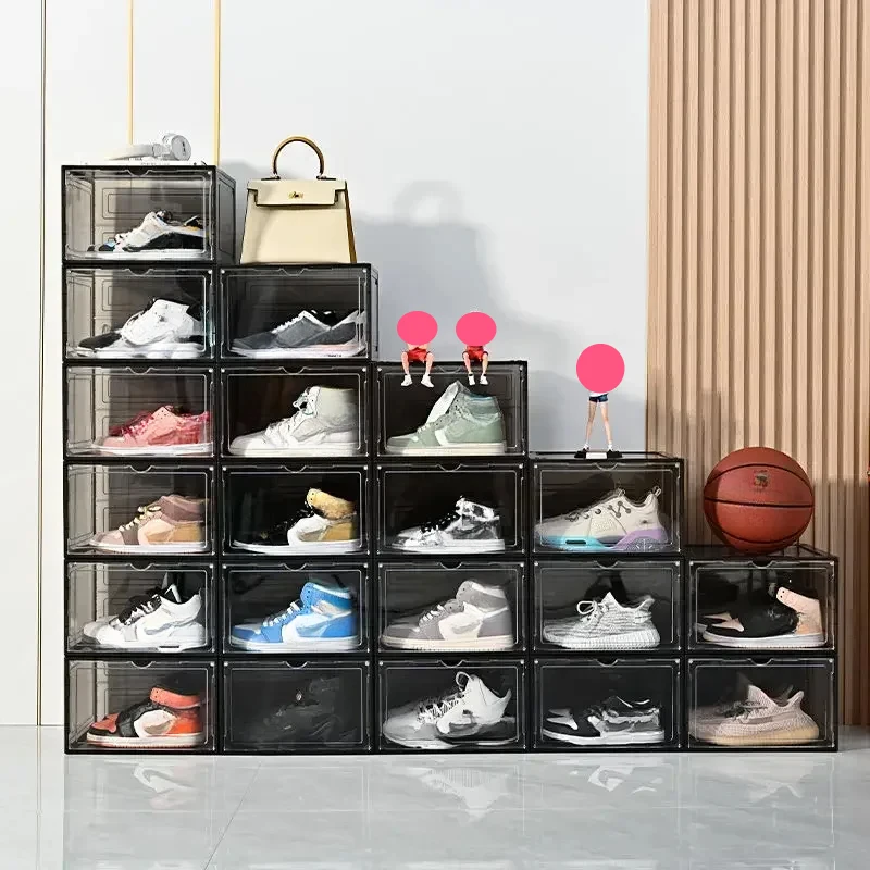 1 Pcs Acrylic Shoe Organizer Magnetic Hard Plastic Transparent Shoe Box  Shoe Cabinets