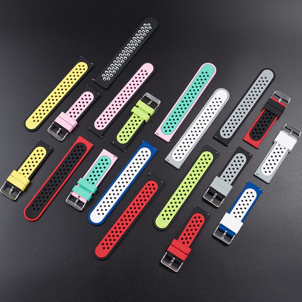 22mm Soft Breathable Sports Silicone Strap For HUAWEI GT4 GT3 GT2 Watch4 Pro 46mm Ultimate GT 2e Runner Bracelet Watchband