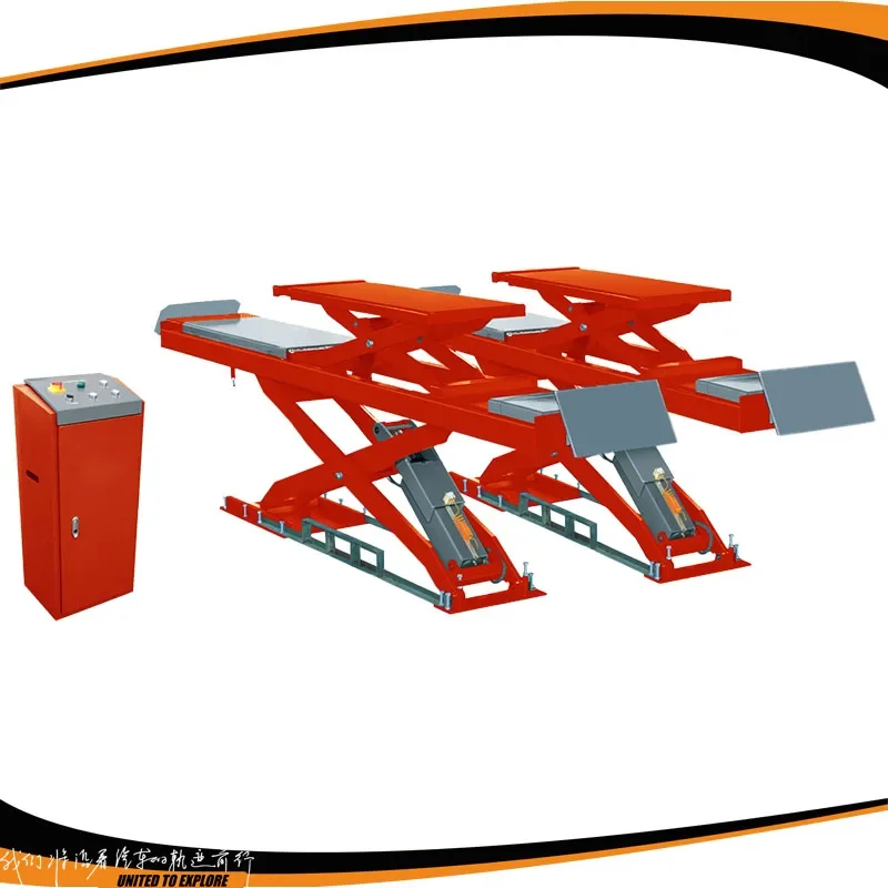 U-D35 Wheel Alignment Scissor Car Lift 3.5 Ton Capacity CE Certification Solid Steel Structure Built Lifting Platforms Lifts
