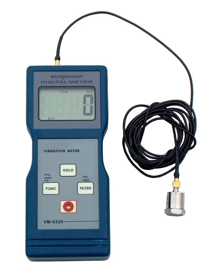 Digital Vibration Meter Motor Vibration Tester VM-6320 for Acceleration/Velocity/Displacement