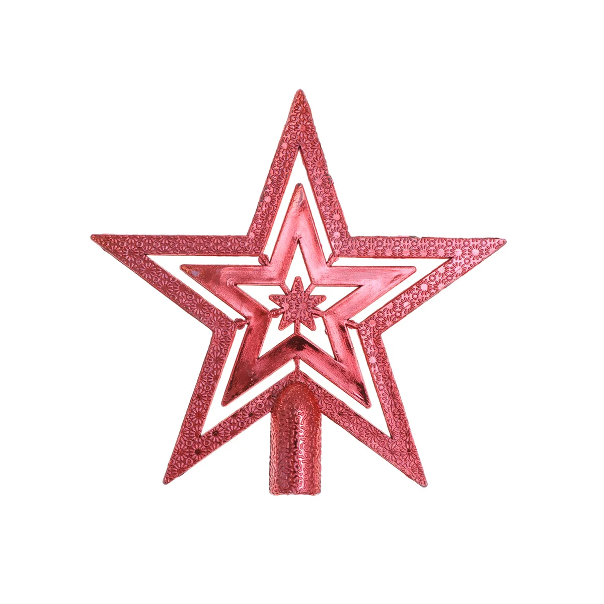 

15Cm Star Treetop Decoration Red for Christmas Tree Topper Festive Holiday Display High Quality PVC Bright Elegant Finish