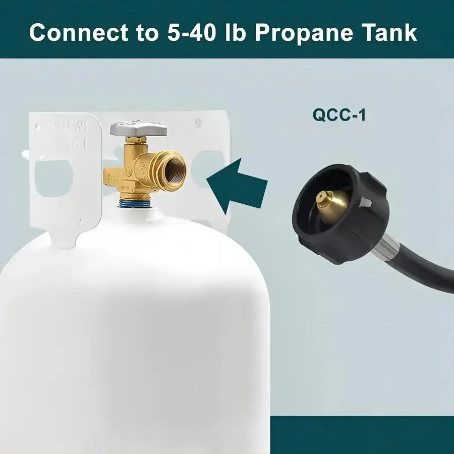 Propan-Nachfüll adapter für 1 Pfund Tanks, Propan-Nachfüll adapter 3-Fuß-Schlauch mit Sicherheits-Absperr ventil Propan-Tank-Nachfülladapter-Kit