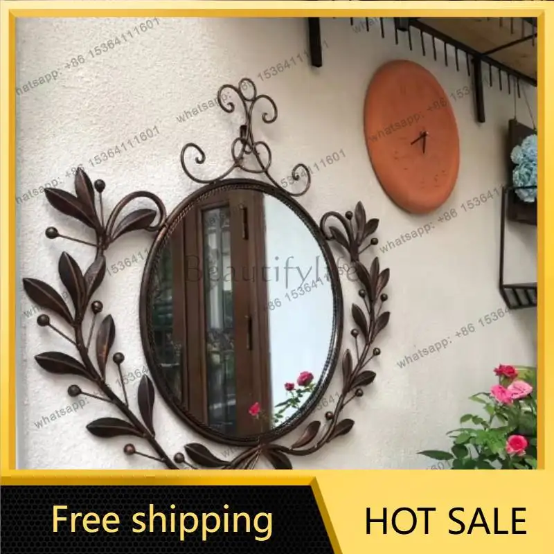 Best Sellers Universal Unbreakable Mirror Decor Round Retro Custom Infinity Wall Mirror Decor Art Makeup Standing Espejos Vintag
