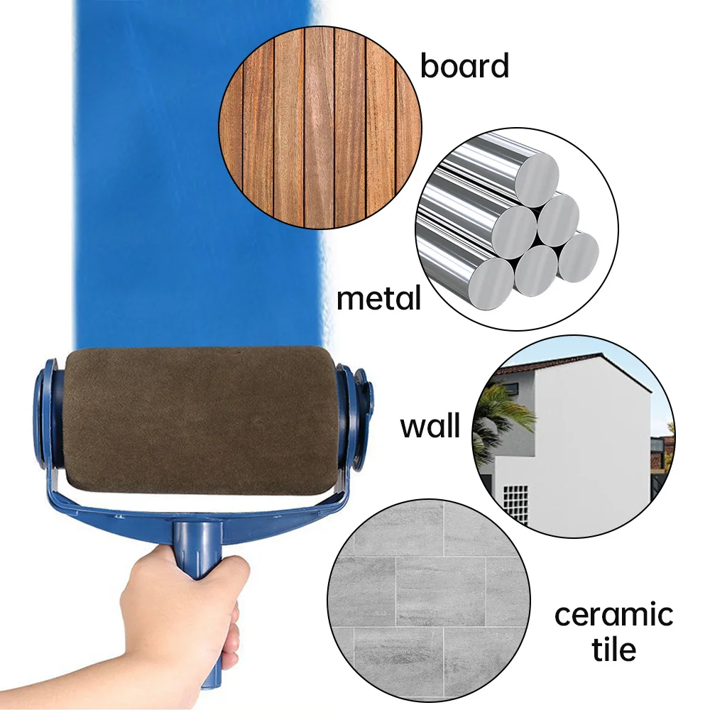 7pc/Set Multifunctional Paint Roller Corner Brush Handle Tools Wall Painting Roll DIY Household Easy to Operate Painting Brushes