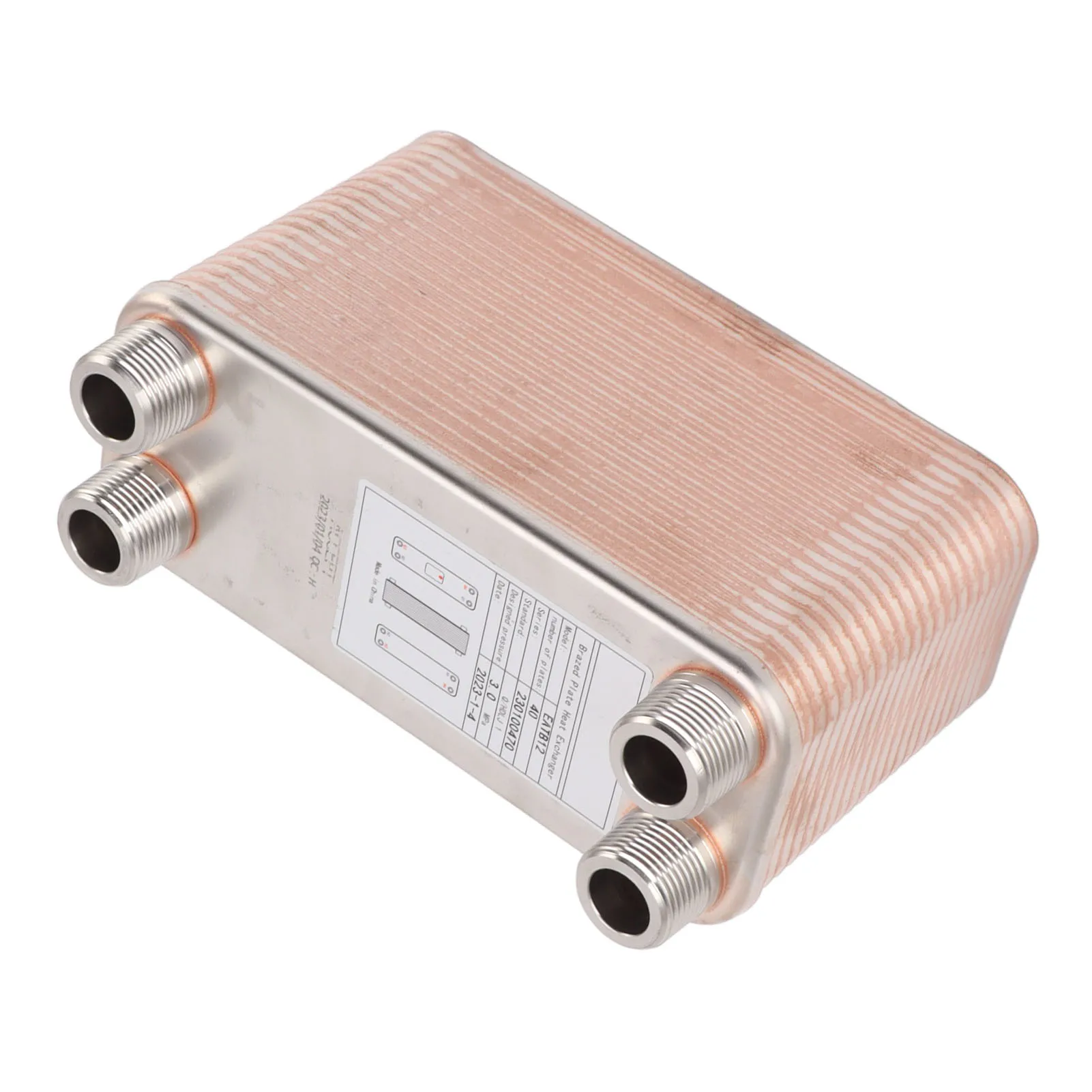 

Heavy Duty Plate Chiller Compact Stainless Steel Brazed Plate Heat Exchanger for Beer Wort Water