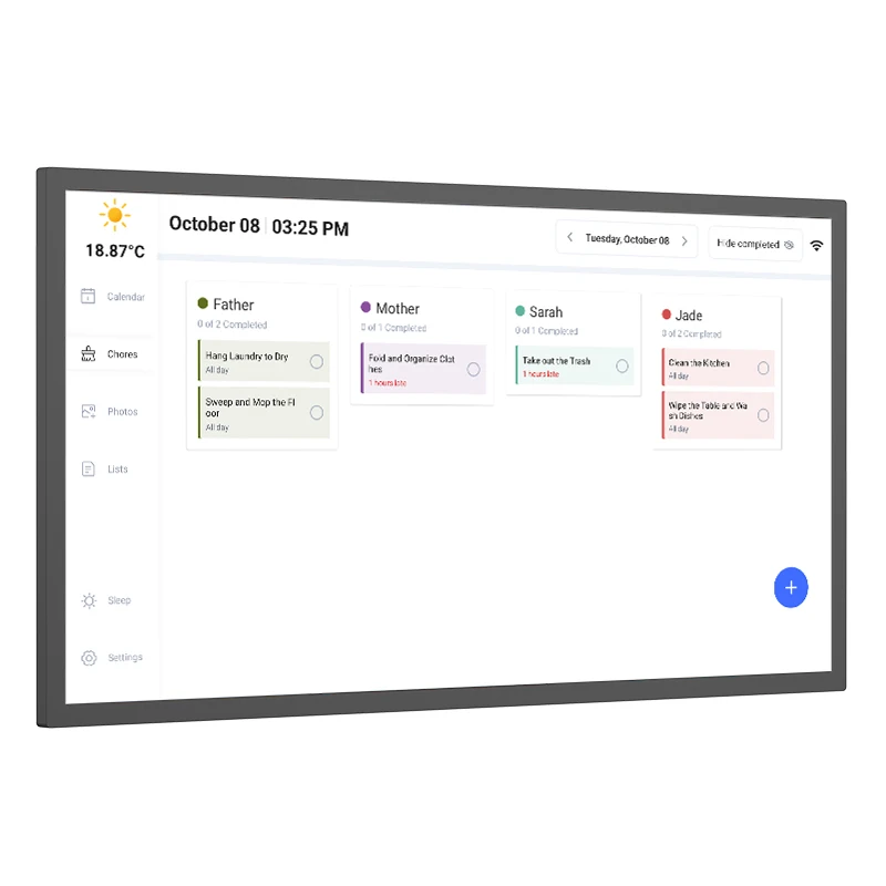 

27-дюймовый умный Wi-Fi цифровой настенный календарь с сенсорным экраном цифровые календари 1080P