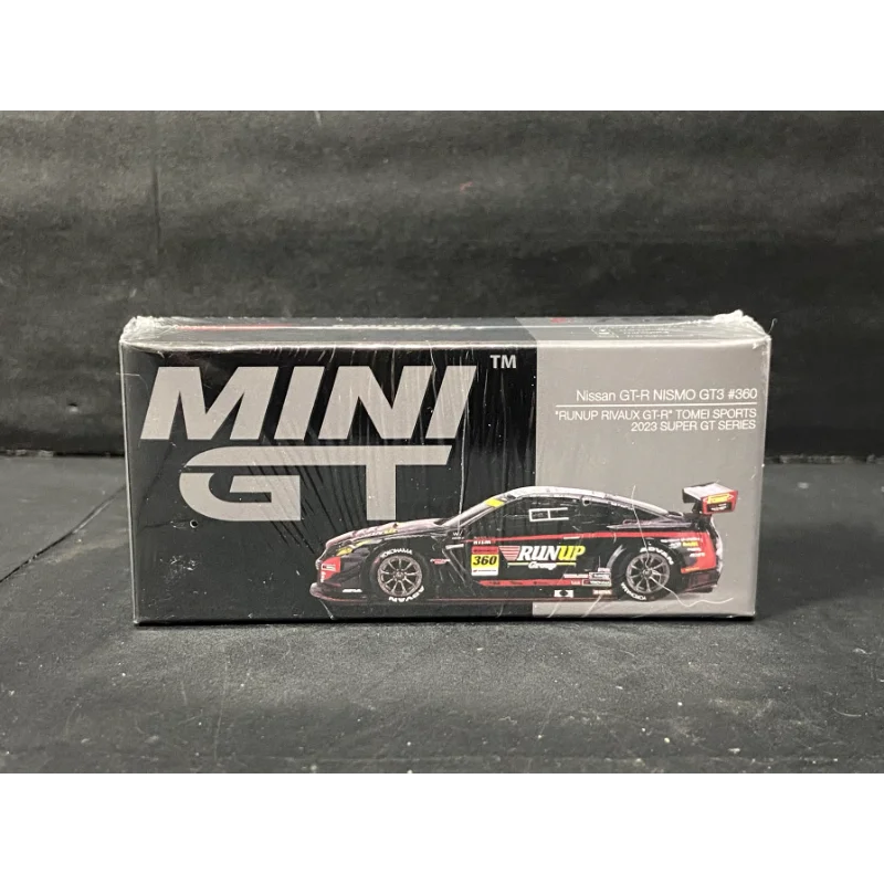 Modèle de voiture en alliage moulé sous pression MINIGT, échelle 1:64, Nissan GTR NISMO GT3, jouet de collection, cadeau, affichage Souvenir, ornement