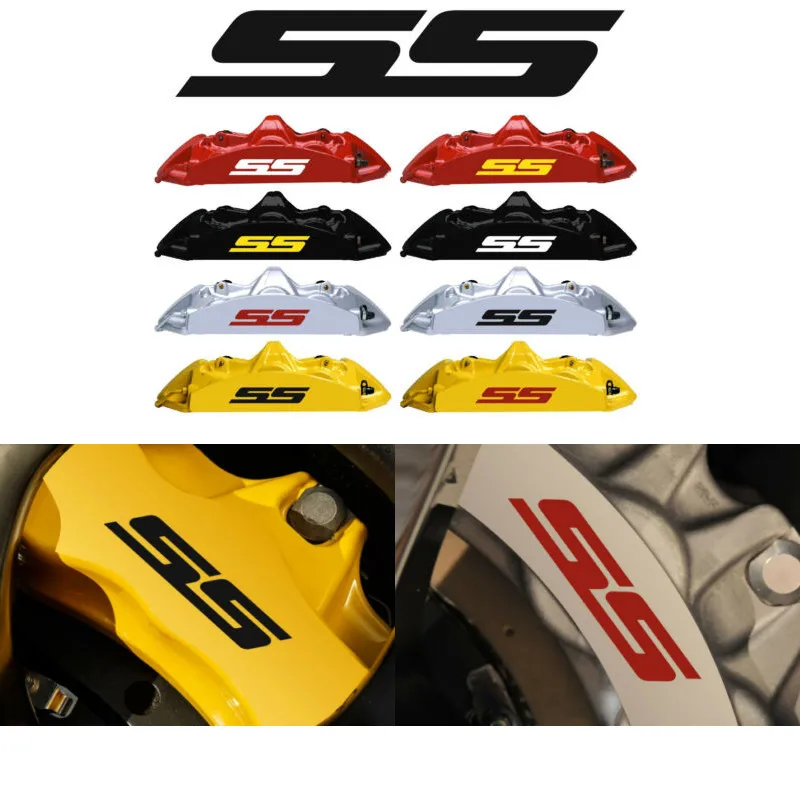 

8 X наклейка на тормозной суппорт Camaro SS, графическая эмблема, логотип автомобиля, термостойкие виниловые наклейки на тормозной суппорт, наклейки s