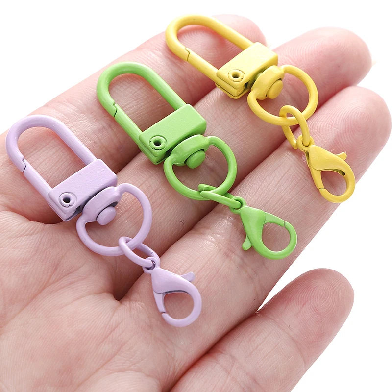 5-10pcs Metal Colorful Alloy Snap Lobster Clasp Hooks Buckle Connector for DIY Key Chain Bags Pendants Accessories