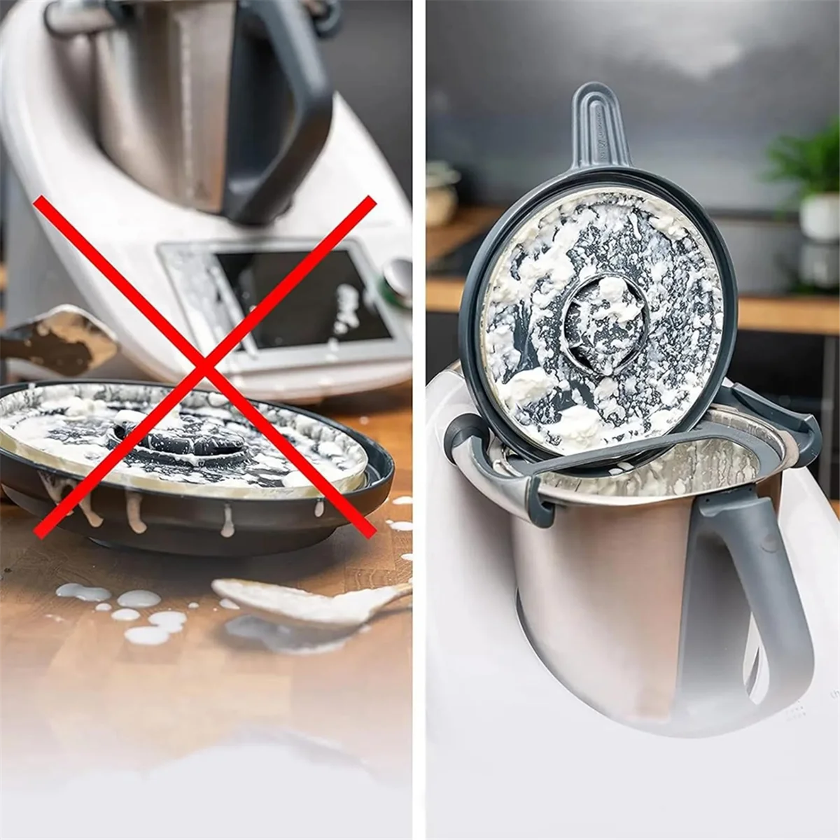 Bandeja de silicona para máquina de cocina Thermomix TM6 TM5 TM31, alfombrilla para bandeja para hornear, cubierta protectora de hoja y olla Visual