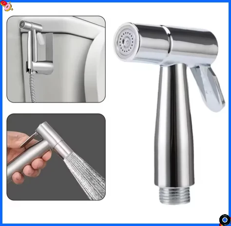 

new Baokemo Stainless Steel Portable Bathroom Outdoor Cleaning Booster Flushing Device Bathroom Seat Toilet Spray Gun