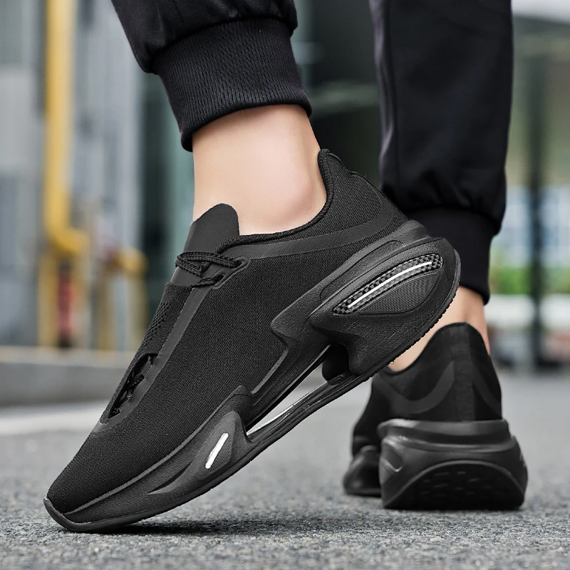 

Новые кроссовки с амортизирующей подошвой для мужчин, подходящие для интенсивного бега, на шнуровке, спортивные, унисекс, нескользящие, для активного отдыха, мужские кроссовки.