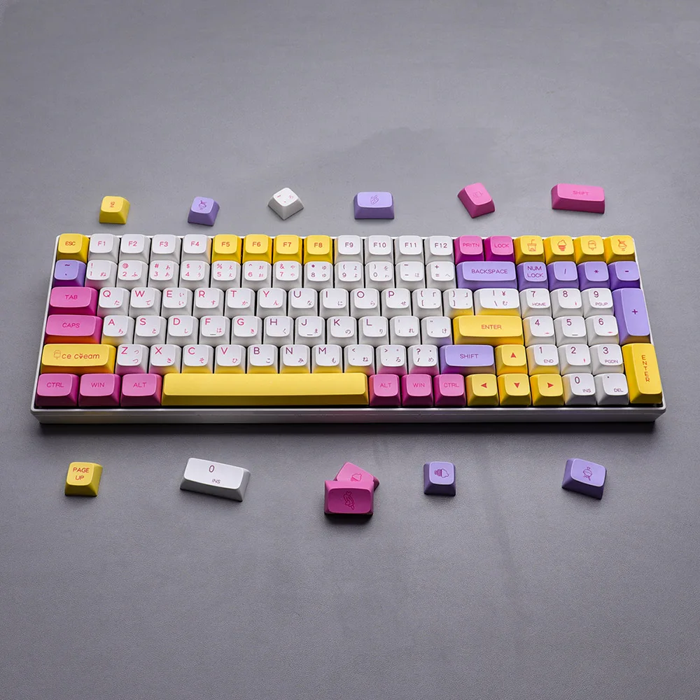 

Keycap Pink XDA Height PBT Sublimation 136 Keys for Mechanical Keyboard 64/84/87/980