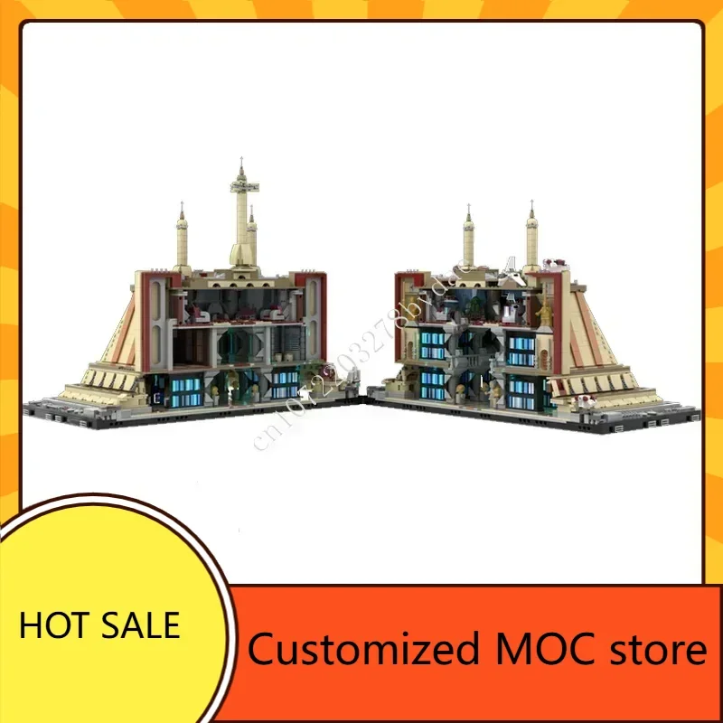 8480PCS THE JEDl TEMPLE CORUSCANT Spazio Guerra Militare MOC Corazzata Compleanno DIYA Assemblaggio Giocattolo CityArchitecture Puzzle Di Natale