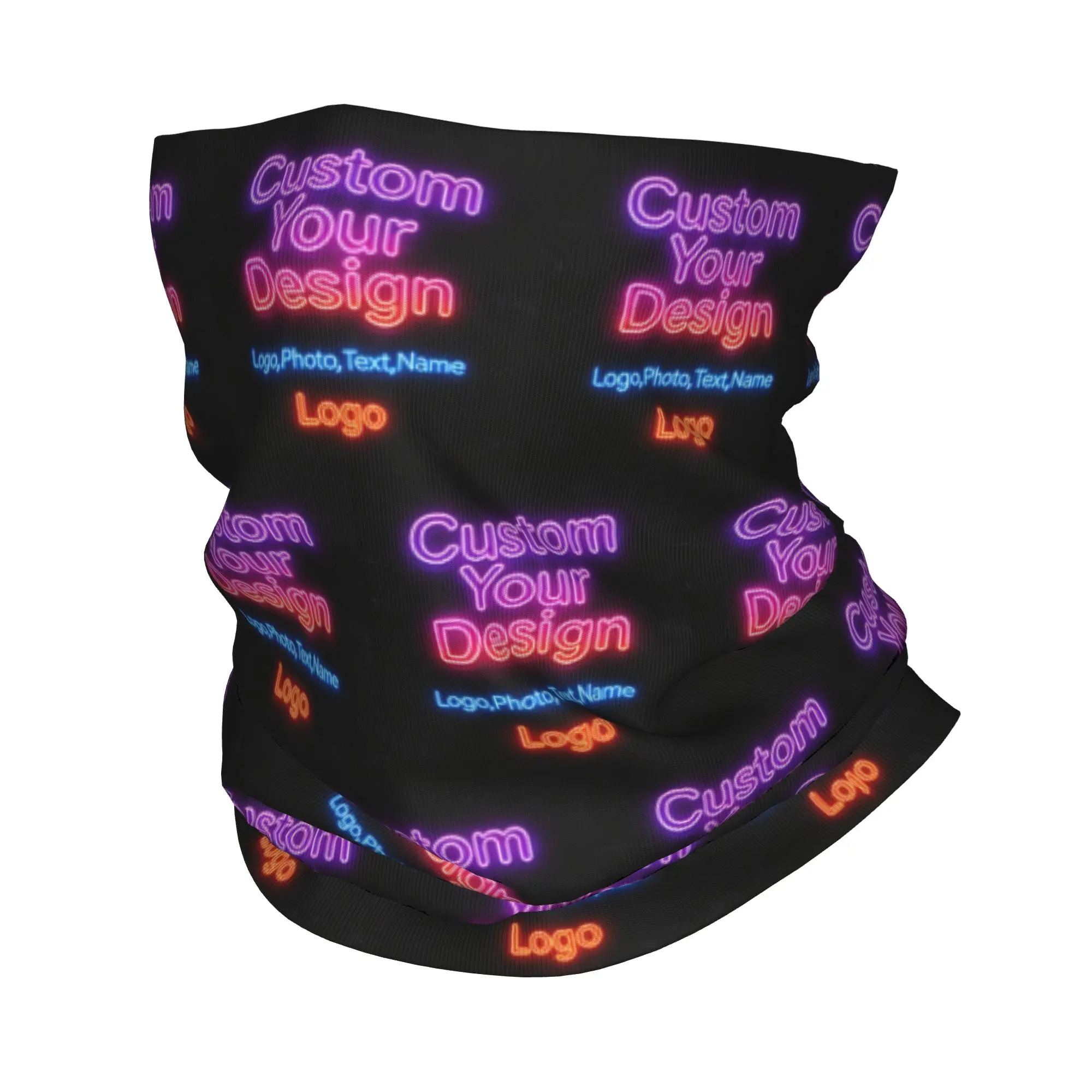 Custom Custom Your Design Logo Winter Headband Neck Warmer Hiking Cycling Tube Scarf Customized Logo Printed Face Bandana Gaiter