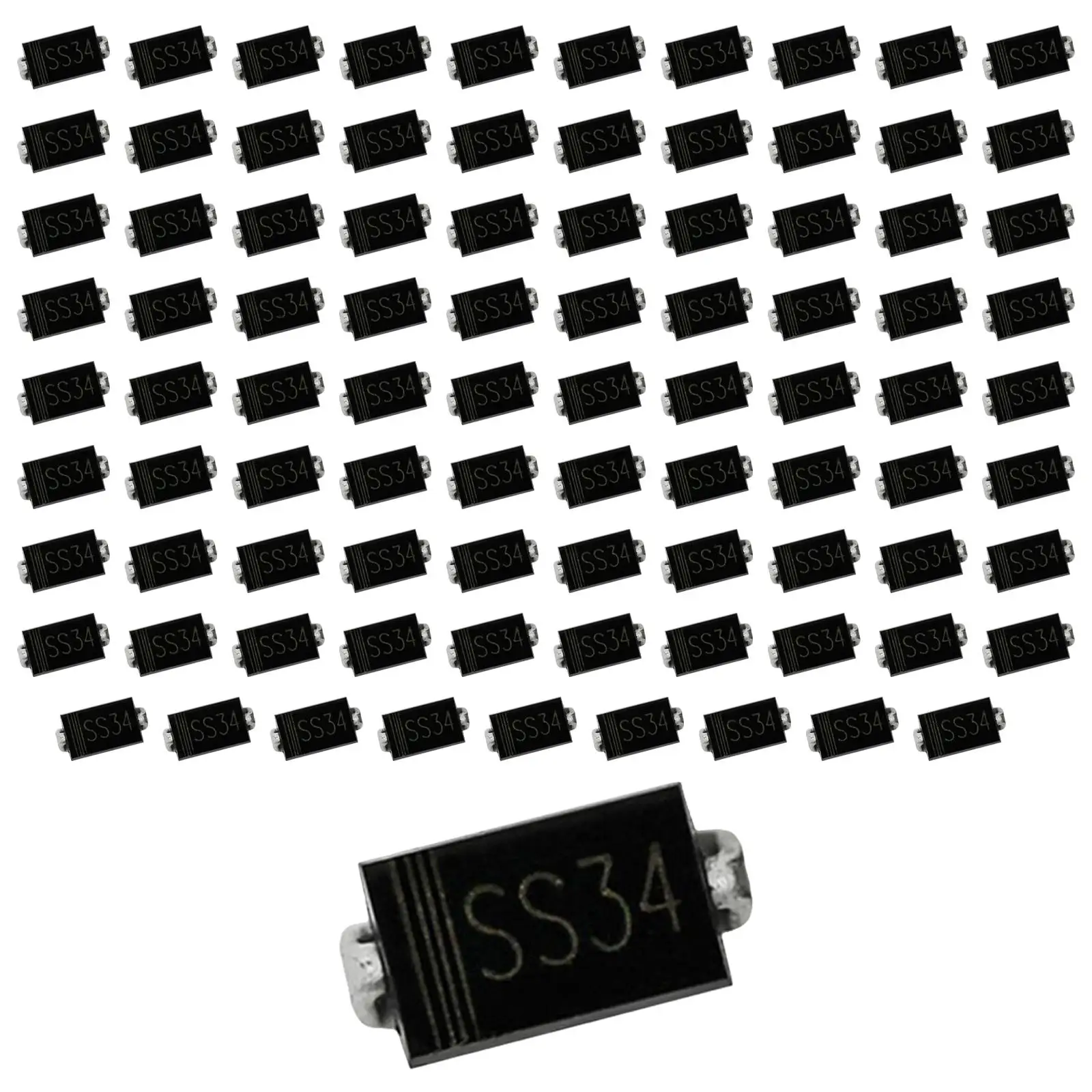 100 Pieces 1N5822 SMA SS34 SMD Schottky Diode Electronic Project s 3A 40V