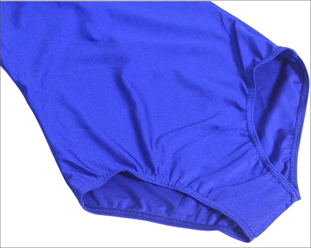 Купальник из спандекса с высоким воротником, мужской гимнастический цельный боди с длинными рукавами, костюмы на молнии сзади, танцевальная тренировочная одежда, танцевальная одежда