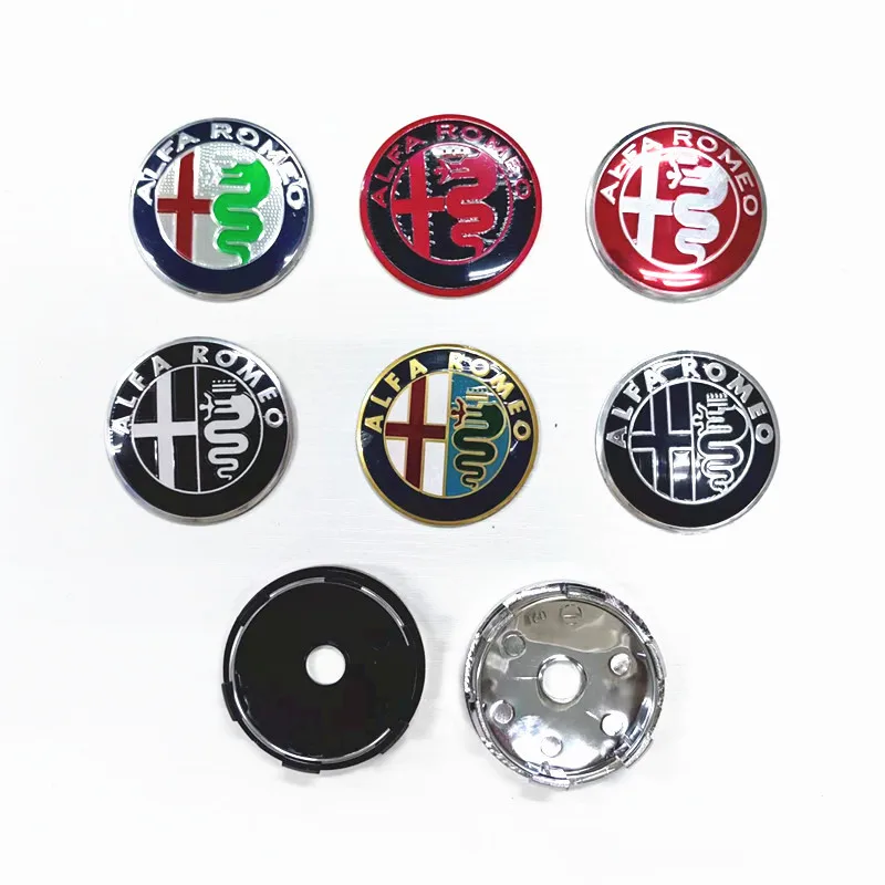 

4pcs 60mm Alfa Romeo Rim Dust-Proof Cover Sticker Car Styling Accessorie Wheel Center Hub Caps Badge Logo Emblem Decal