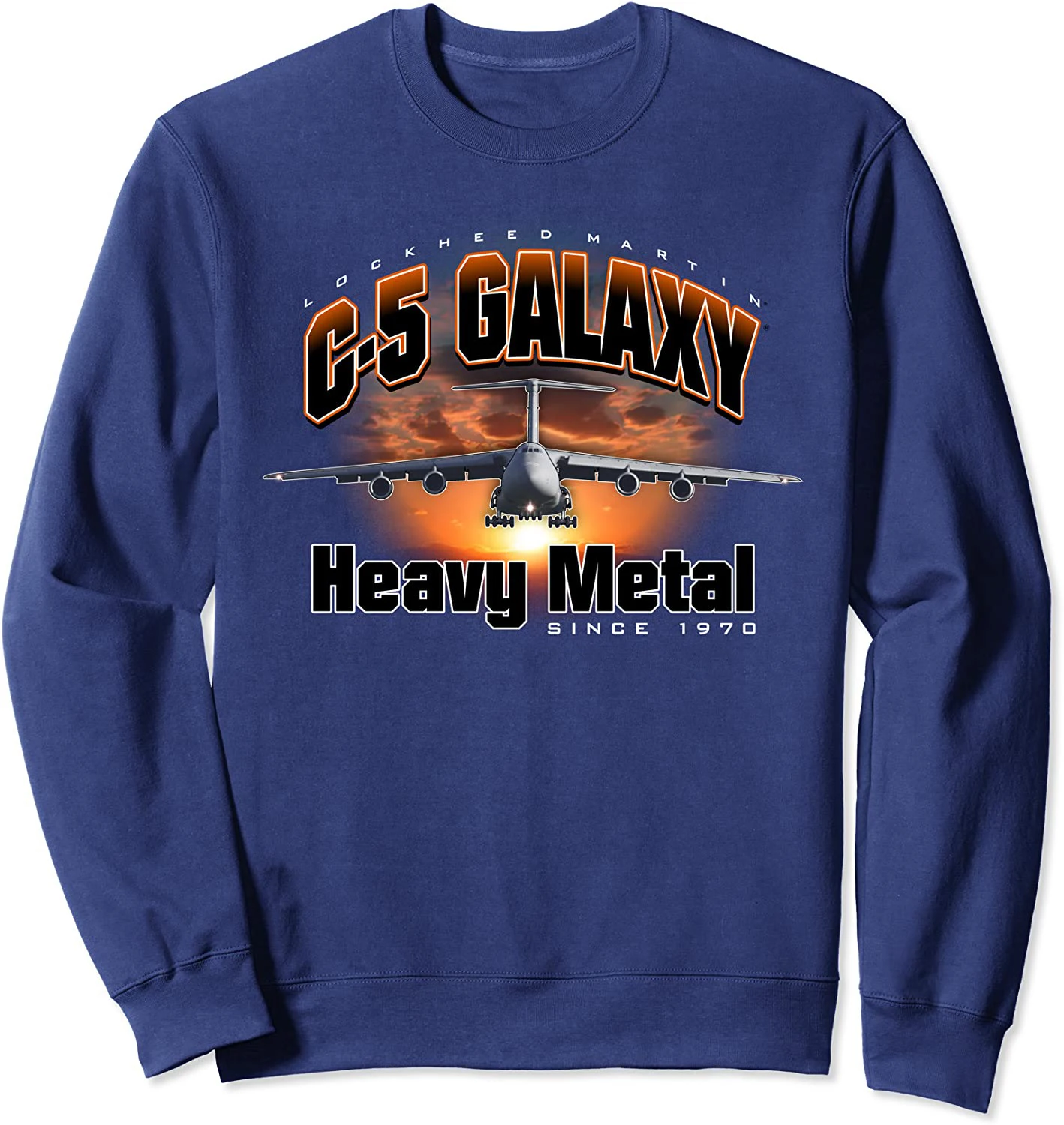 

Heavy Metal Since 1970 C-5 Galaxy Transport Aircraft Sweatshirts New 100% Cotton Comfortable Casual Mens Aviation Streetwear