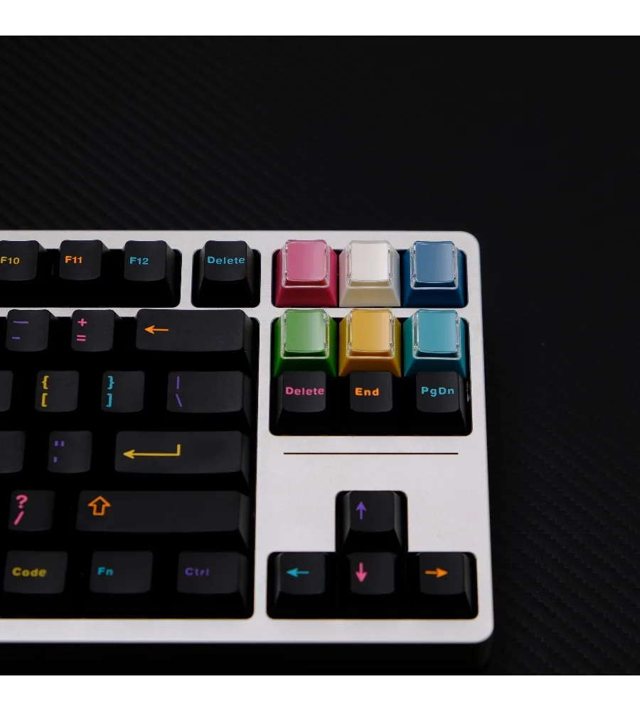 Keycap Personality Original height 121 keys ABS two-color black multicolored series 4 keycaps