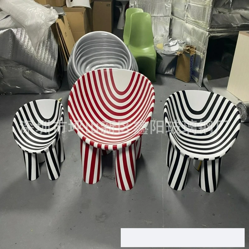 Custom FRP leisure elephant leg chair Internet celebrity backrest FRP Meichen public rest chair