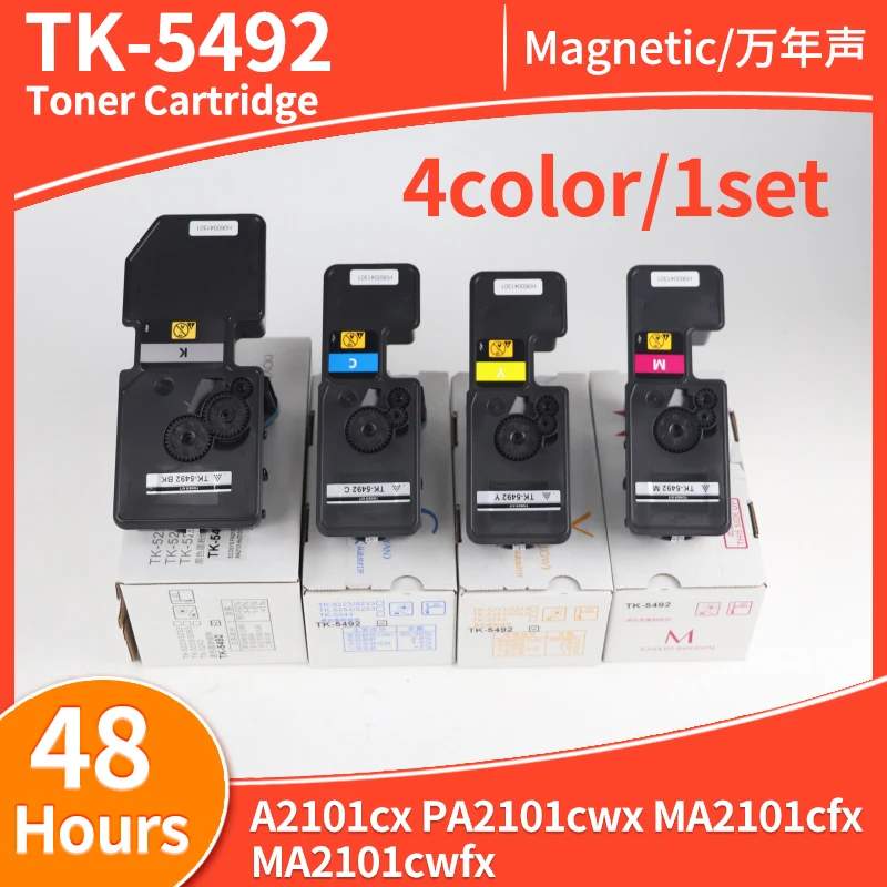 4color TK-5492 Toner Cartridge TK-5492K TK-5492C TK-5492M Compatible for Kyocera ECOSYS PA2101cx PA2101cwx MA2101cfx MA2101cwfx