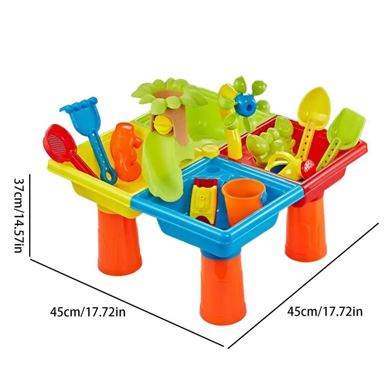 Outdoor Sand Table Sand And Water Table Beach Toys Educational Sensory Playset Bath Game Accessories Garden Toy For Indoor Boys
