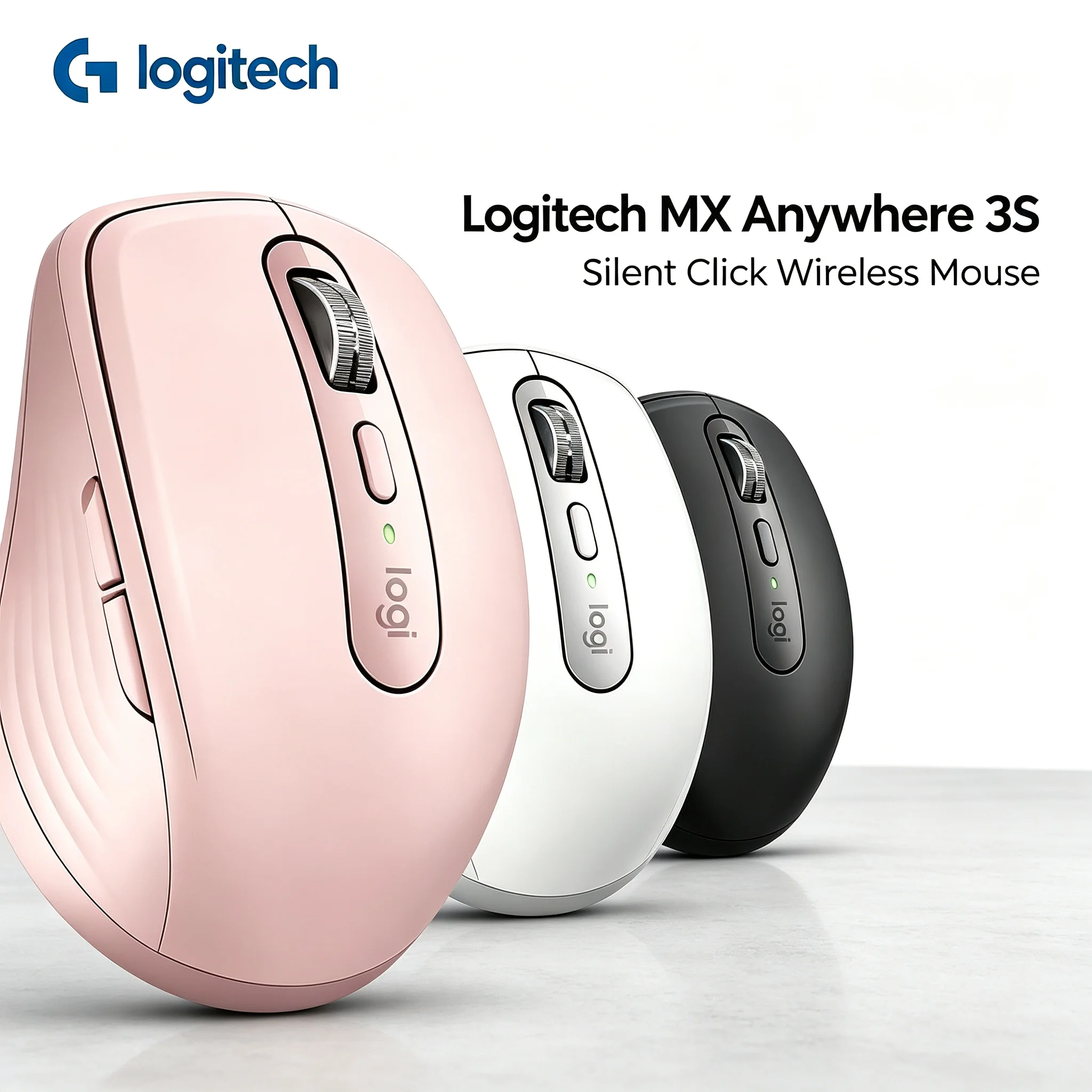 Logitech MX Anywhere 3S Multi‑Device Switch Wireless Mice Rechargeable Quiet Click Portable Ergonomic Business Mouse