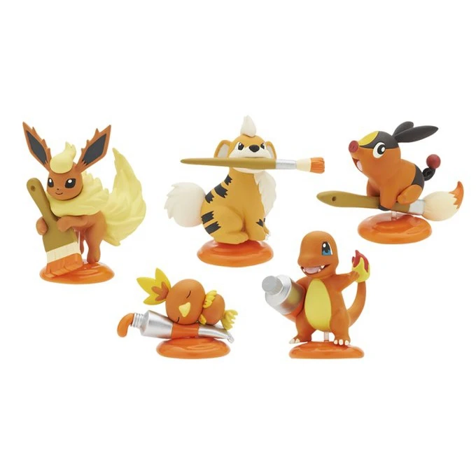 Palette Orange Edition Charmander Flareon Growlithe Tepig Torchic Фигурка Куклы Игрушки Коллекционные Покемоны Подарки для Детей