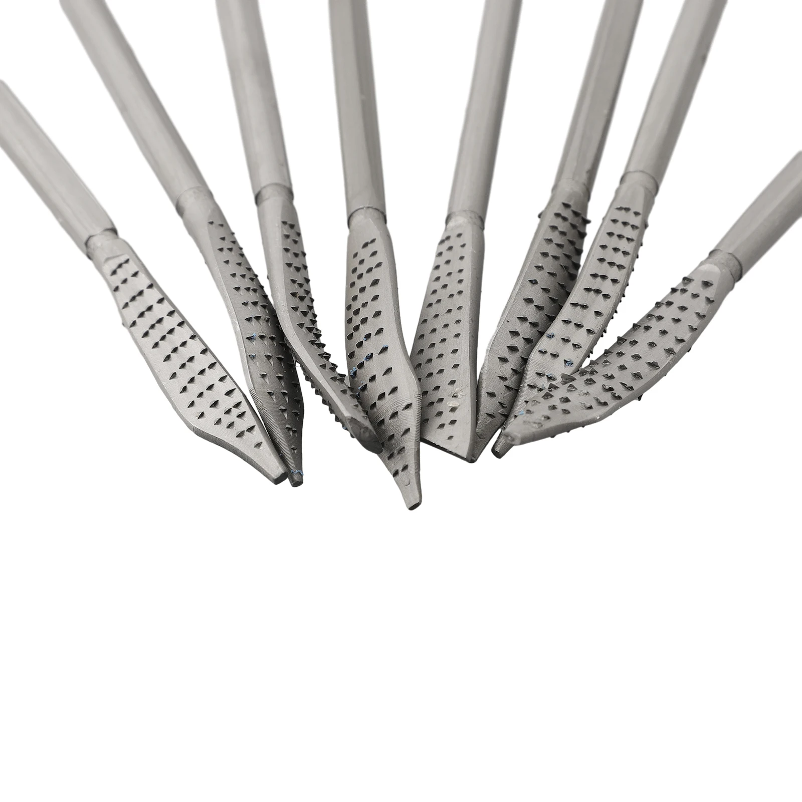 8 Stuks Hout Rasp Riffler Bestand Gereedschapset Gebogen Dubbel Einde Grof Slijpen 190Mm Koolstofstaal Voor Houtbewerking Carving Handgereedschap