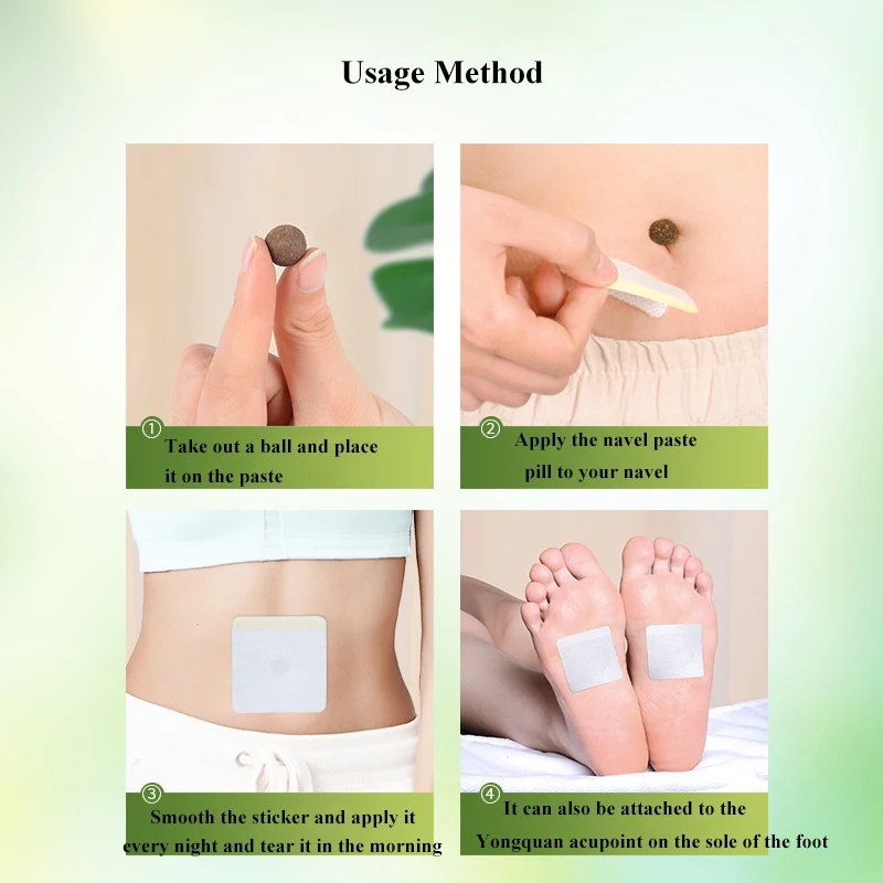 Moxa Navel adesivos para escultura corporal, Detox Light, Moxabustão corporal, absinto umbigo, cintura pequena, preguiçoso grande, 30pcs