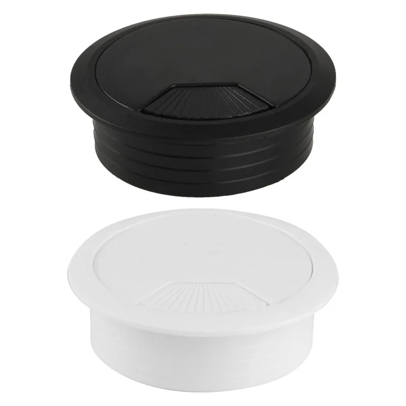 1Pcs Desk Grommet 50mm White Black, Desk Hole Covers, Round Computer Desktop Grommets