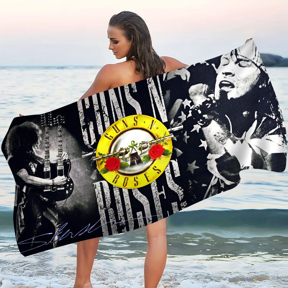 G-Guns N R-Roses Rock Music Microfiber Beach Towel Absorbent Quick Dry Soft Yoga Swimming Resort Mountain Climbing Towel