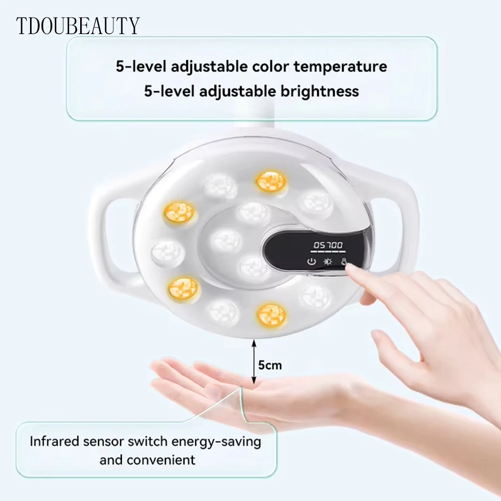 TDOUBEAUTY Wall Mounted LED Dental Oral Operation Light Infrared Induction Control Shadowless Lamp for Pet Surgery