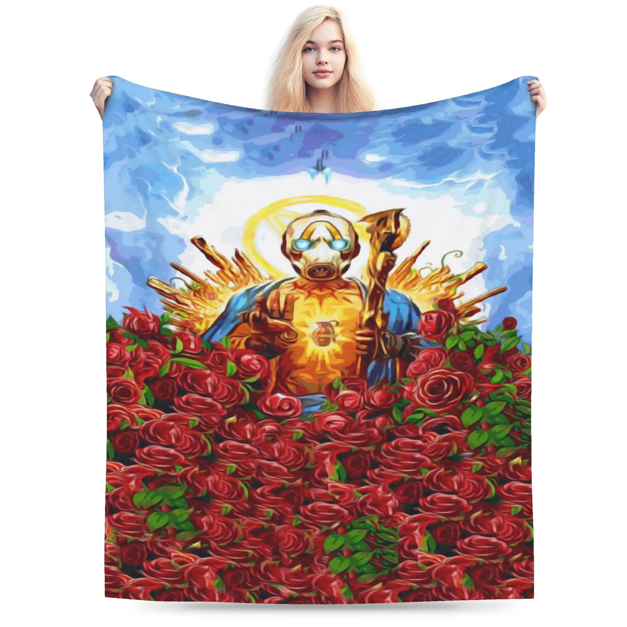 بطانية لعبة Borderlands 4 من الفلانيل للاسترخاء بطانية رمي ناعمة لحاف الأريكة