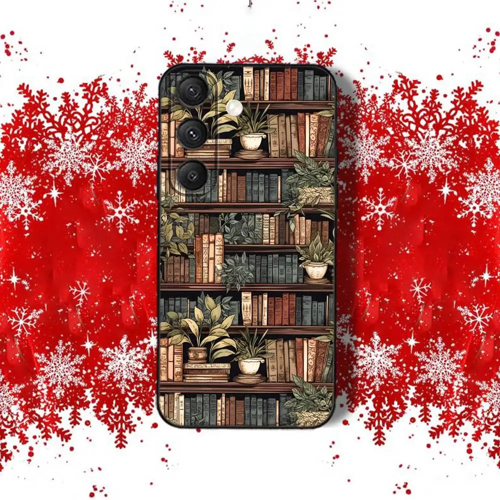 حافظة هاتف B-Book Shelf C-CreativeS لهاتف سامسونج S22، S24، S25، S23، S20، S30، S21، Ultra، Plus، 5G، Fe، Lite غطاء هاتف من السيليكون الأسود #2