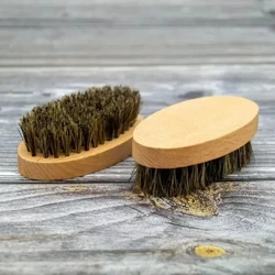 Professional Eco Friendly Boar Bristle Men's Shaving Brush Portable Barber Natural Beard Brush For Facial Cleaning Mustache Tool