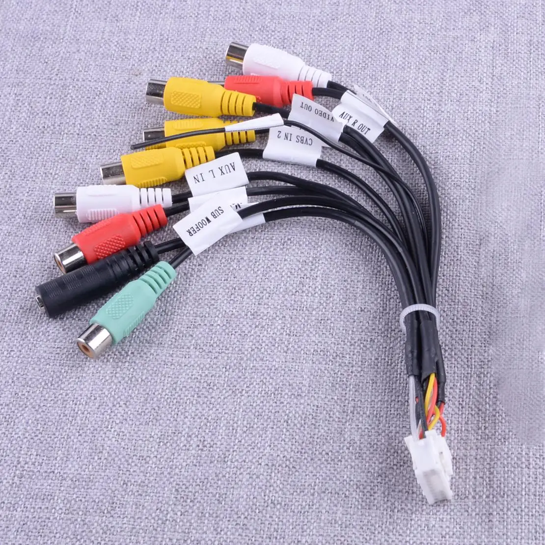 20Pin Car Stereo Radio Video Audio Aux In RCA Output Plug Wire Cable Adapter