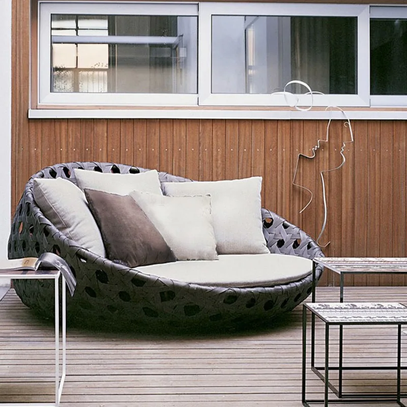 الحديثة في الهواء الطلق الروطان كرسي طاولة القهوة كرسي مزيج الألومنيوم الإطار وسائد للاستخدام الفندق فناء شرفة الترفيه