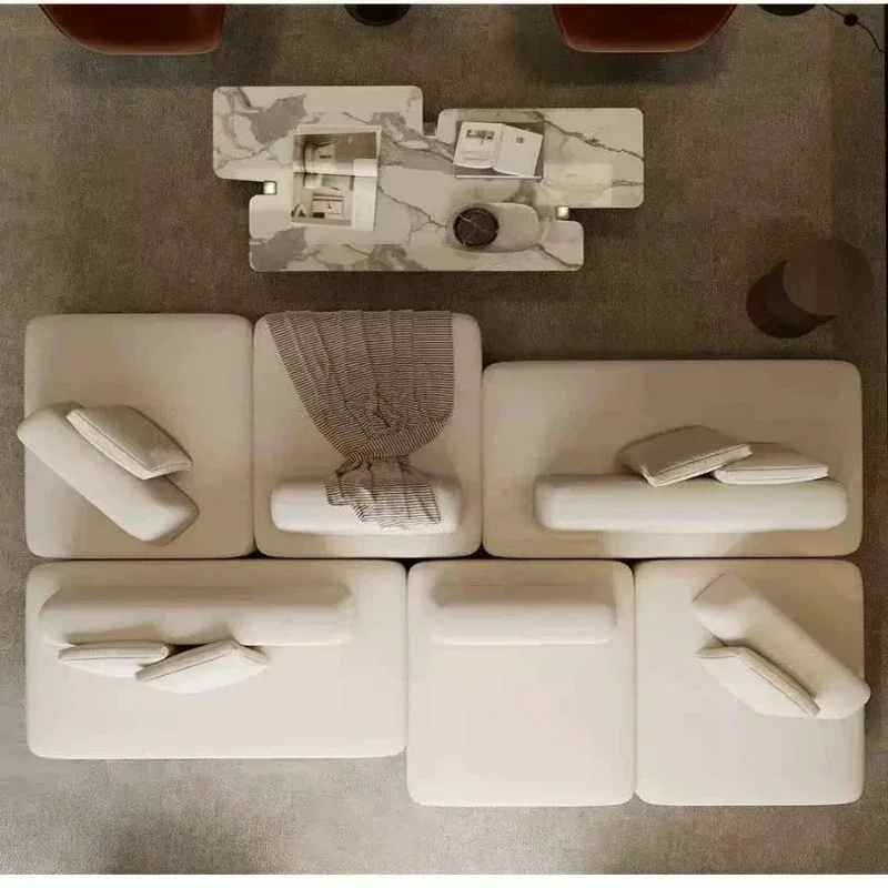 

Free combination activity headrest living room villa modern simple sofa