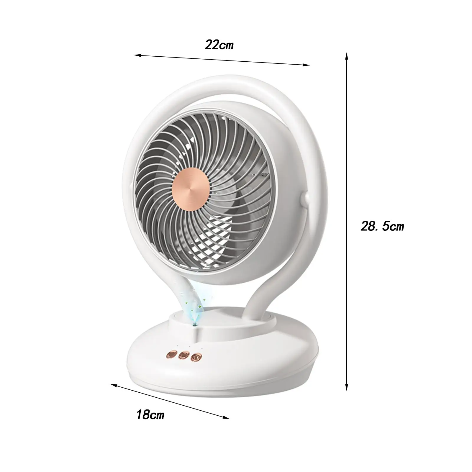 VENTILADOR DE MESA ajustable de 160 °, dispositivo alimentado por USB, para Camping, oficina y escritorio